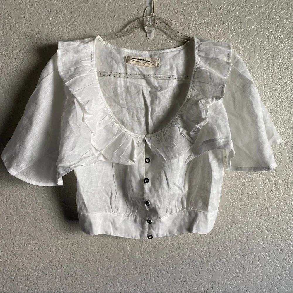 Free People We The Free Sweet Times Linen Top NEW
